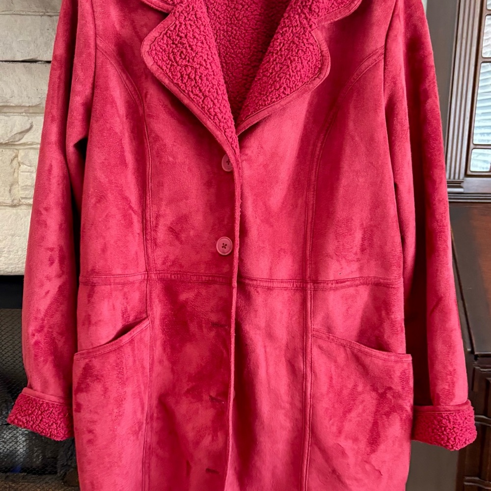 Denim&Co Vibrant Red Tunic Jacket